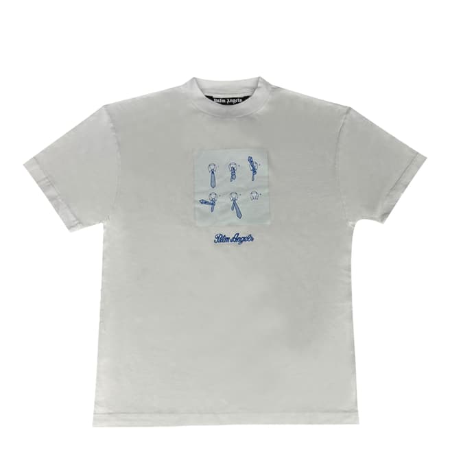 Palm Angels Grey Tie Graphic T-Shirt