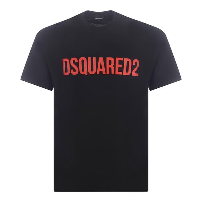 DSquared2 Black Graphic Logo T-Shirt