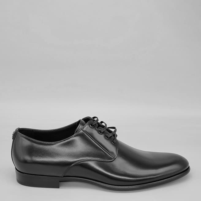 Dolce & Gabbana Black Leather Derby Shoes 