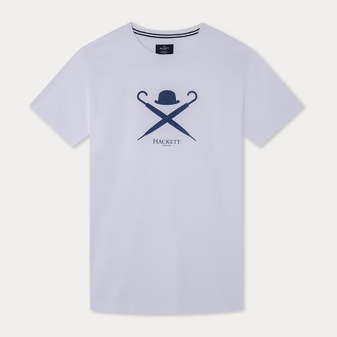 Hackett London White Classic Logo Cotton T-Shirt
