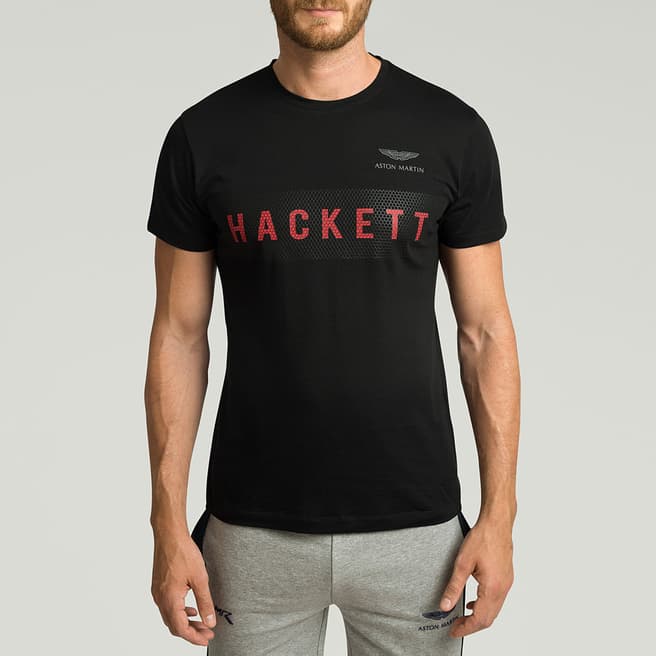 Hackett London Black AMR Cotton T-Shirt