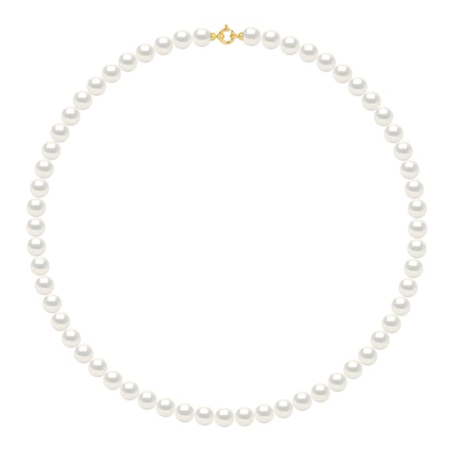 Atelier Pearls Yellow Gold Row Of Real Freshwater Pearl Necklace
