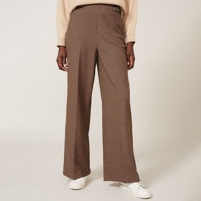 Phase Eight Camel Dogtooth Vye Trousers