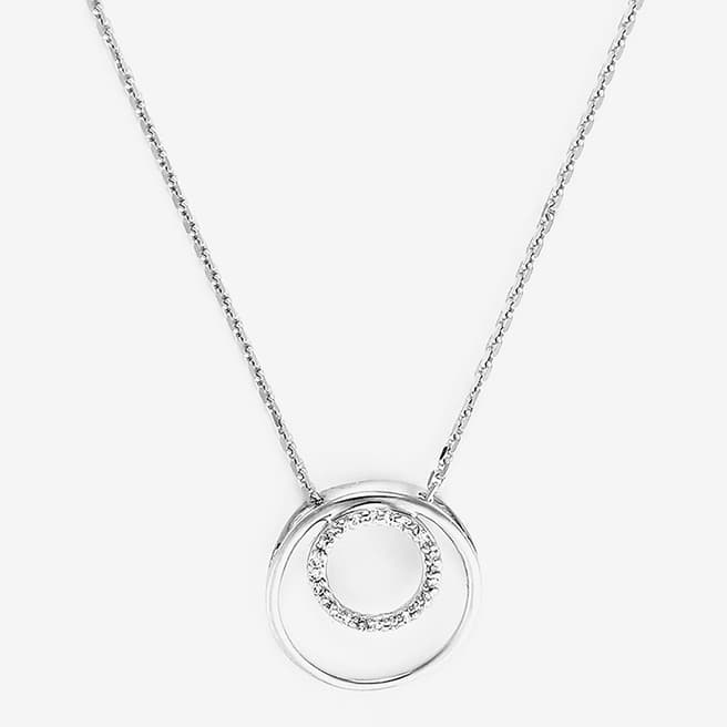 MUSE Silver Interlinked Circle Pendant Necklace