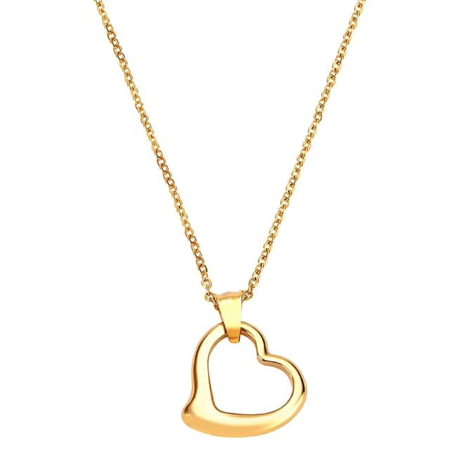 Chloe Collection by Liv Oliver 18K Gold Open Heart Iconic Necklace
