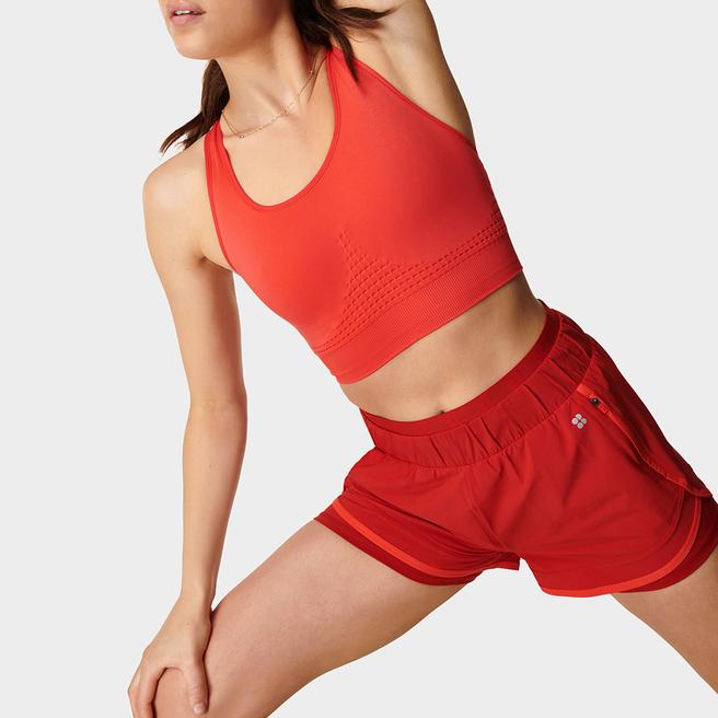 Sweaty Betty Pentas Red Stamina Workout Bra