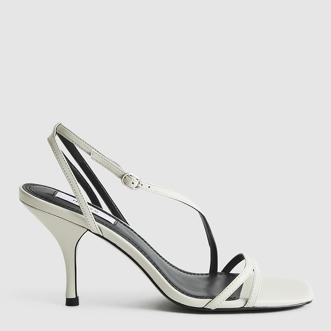 Reiss Off-White Bali Strappy Heeled Sandals
