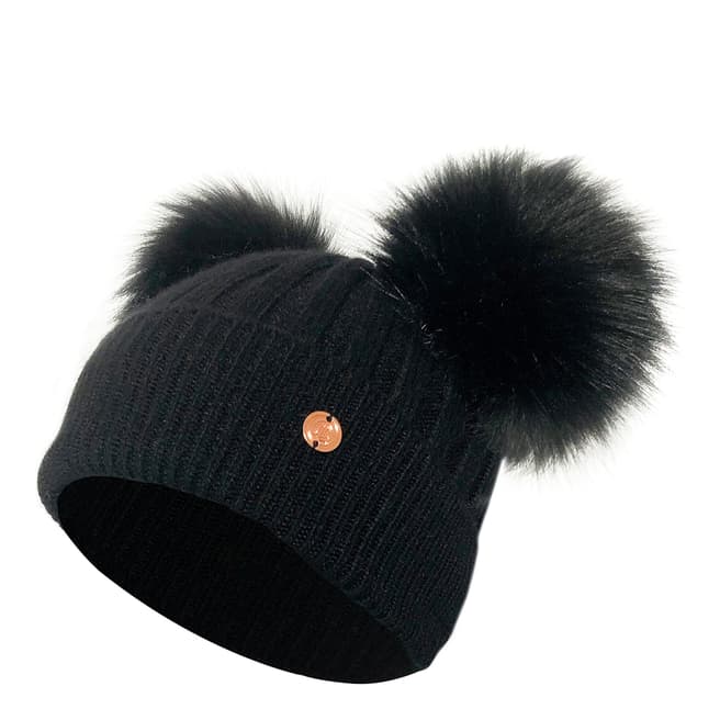 Look Like Cool Kids Black Luxe Cashmere Beanie Hat