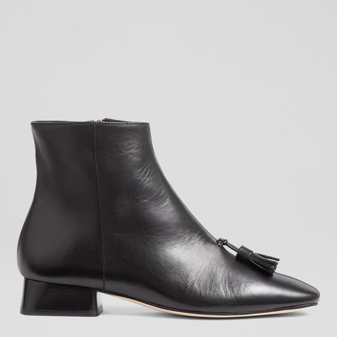L K Bennett Black Leather Verity Ankle Boots