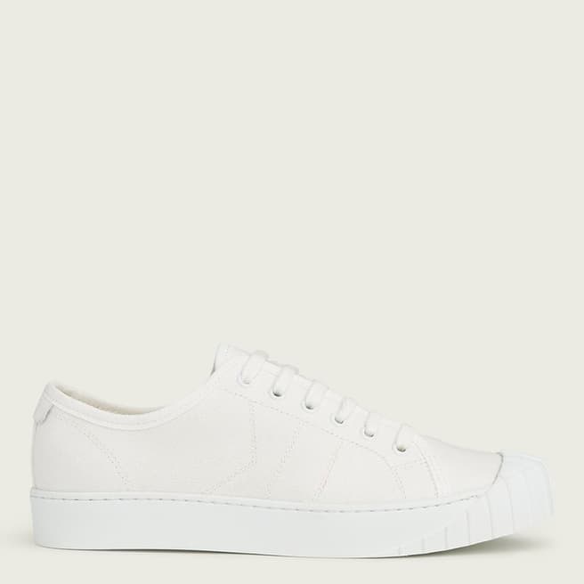 L K Bennett White Esme Recycled Cotton Trainers