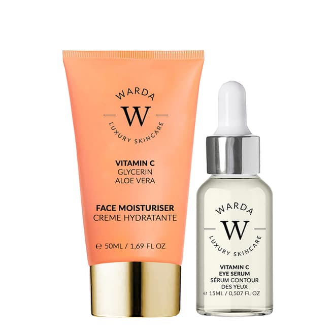 Warda Skincare Skin Glow Boost Vitamin C Moisturiser 50ml + Skin Glow Boost Vitamin C Eye Serum 15ml
