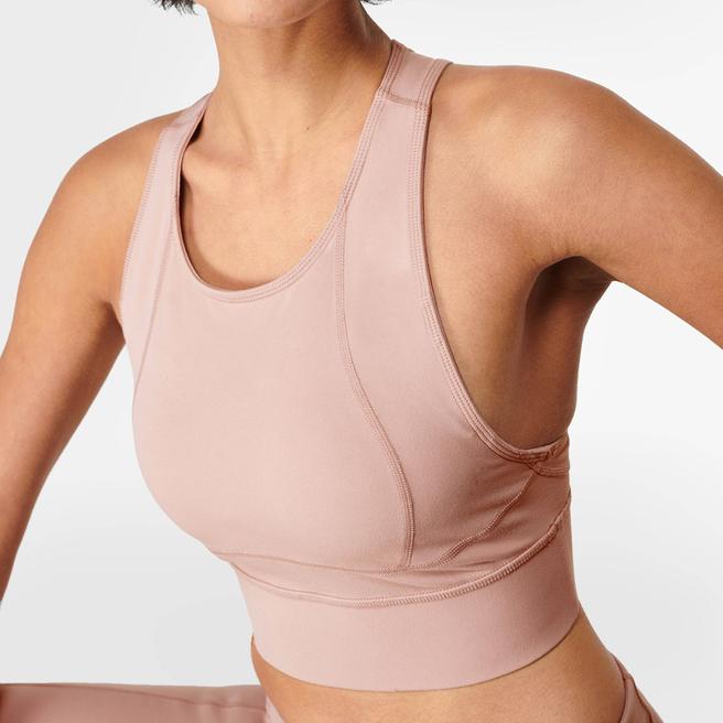 Sweaty Betty Ash Pink Super Soft Dance Crop