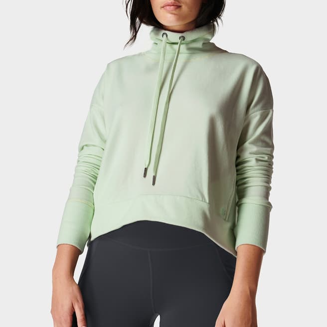 Sweaty Betty Glacier Green Harmonise Luxe Fleece Sweatshirt