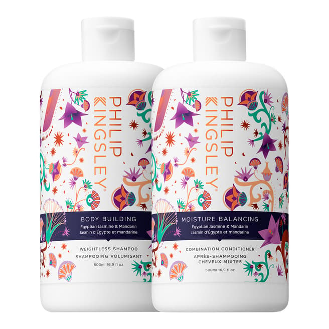 Philip Kingsley Egyptian Jasmine and Mandarin Supersize Shampoo & Conditioner 500ml x2