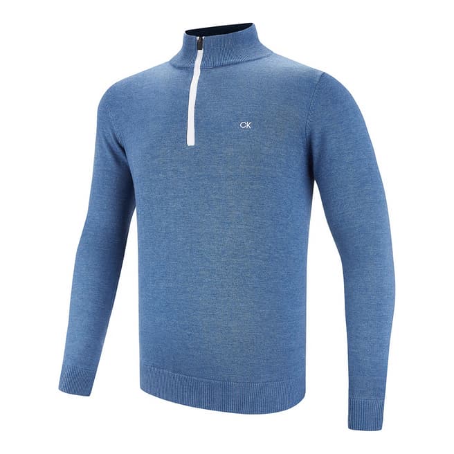 Calvin Klein Golf Denim 1/4 Zip Contrast Sweater