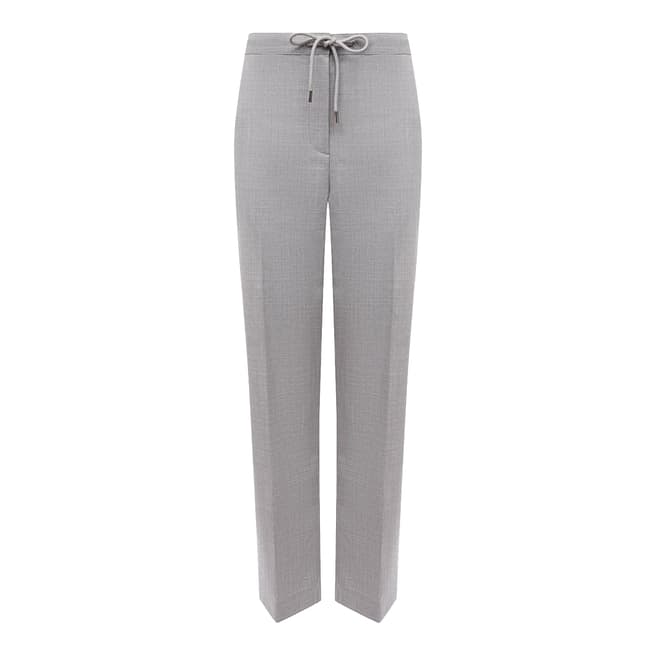 Theory Grey Tapered Wool Blend Trousers