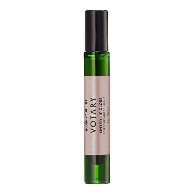 VOTARY Tinted Lip Gloss, Raspberry and Squalane 8ml