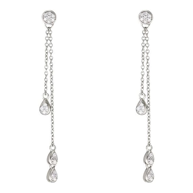 MUSE Silver Diamond Hanging Earrings