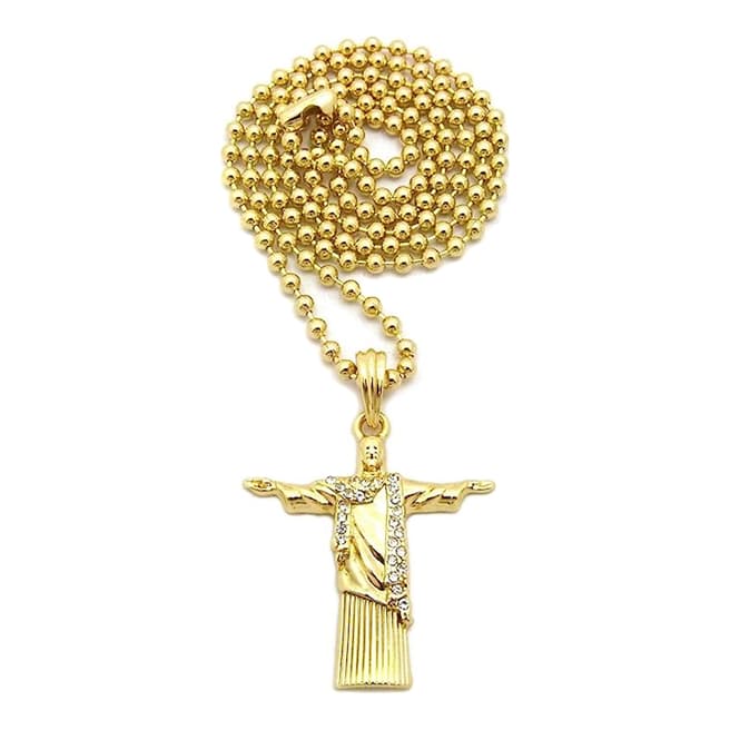 Stephen Oliver 18K Gold Religious Zircon Necklace