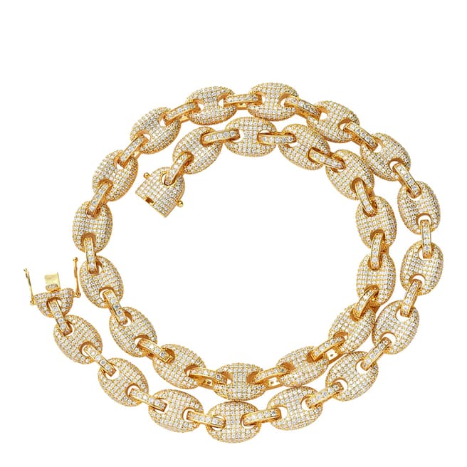 Stephen Oliver 18K Gold Iconic Link Zircon Bracelet