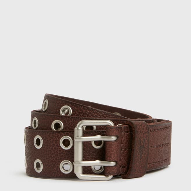 AllSaints Brown Sturge Leather Belt
