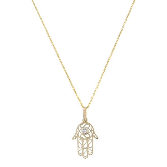 Or Eclat Yellow Gold Hand Pendant Necklace