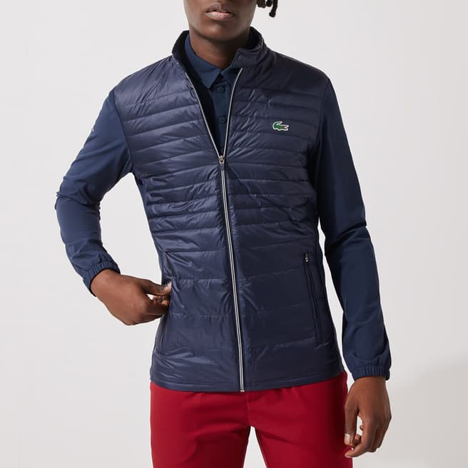 Lacoste Navy Hybrid Quilted Body Jacket
