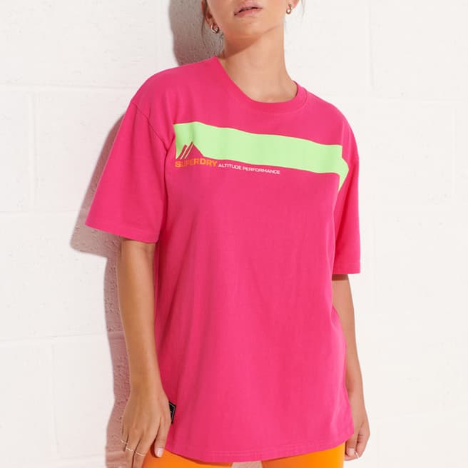 Superdry Pink Mountain Sport Energy T-Shirt