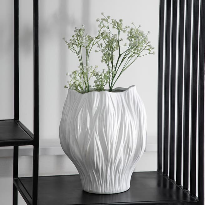 Gallery Living Flora Vase Medium, White