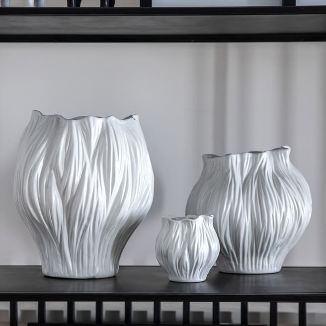 Gallery Living Flora Vase Small, White