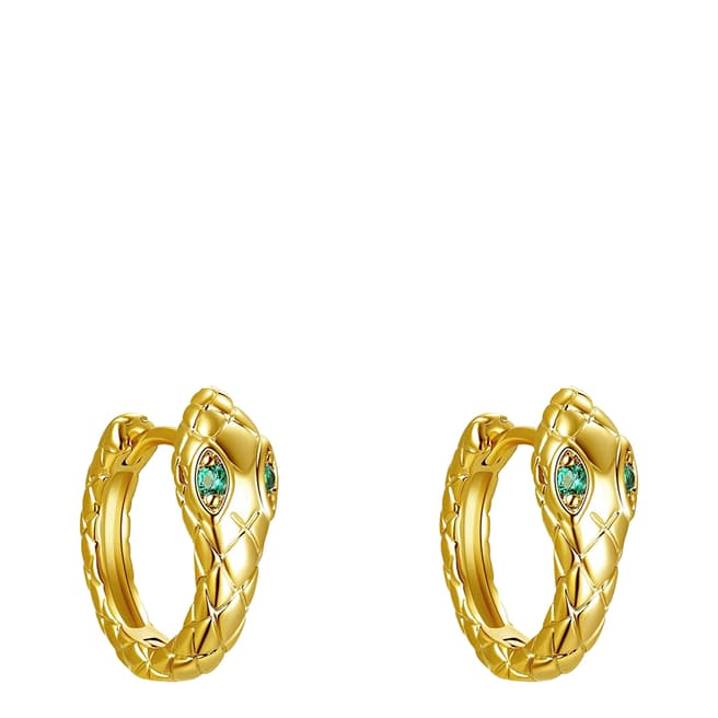 Liv Oliver 18K Gold Textured Huggie Earrings