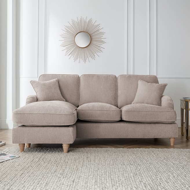 The Great Sofa Company The Swift Left Hand Chaise Sofa, Manhattan Putty