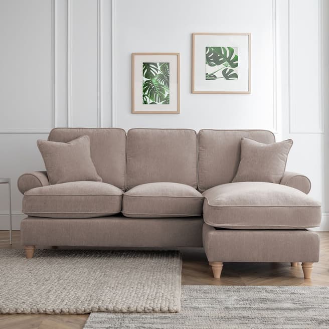 The Great Sofa Company The Bromfield Right Hand Chaise Sofa, Manhattan Putty