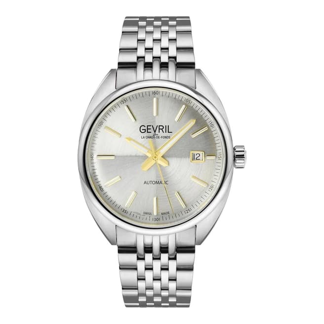 Gevril Men's Silver Gevril Five Points Swiss Automatic Watch 44.5mm