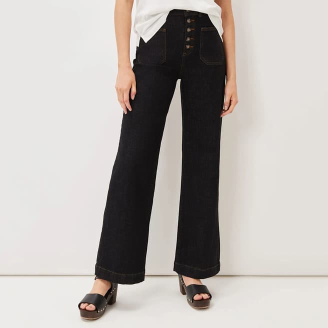 Phase Eight Black Magsie Wide Leg Jeans