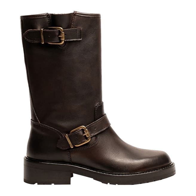 Osprey London Chocolate Leather Amethyst Boots