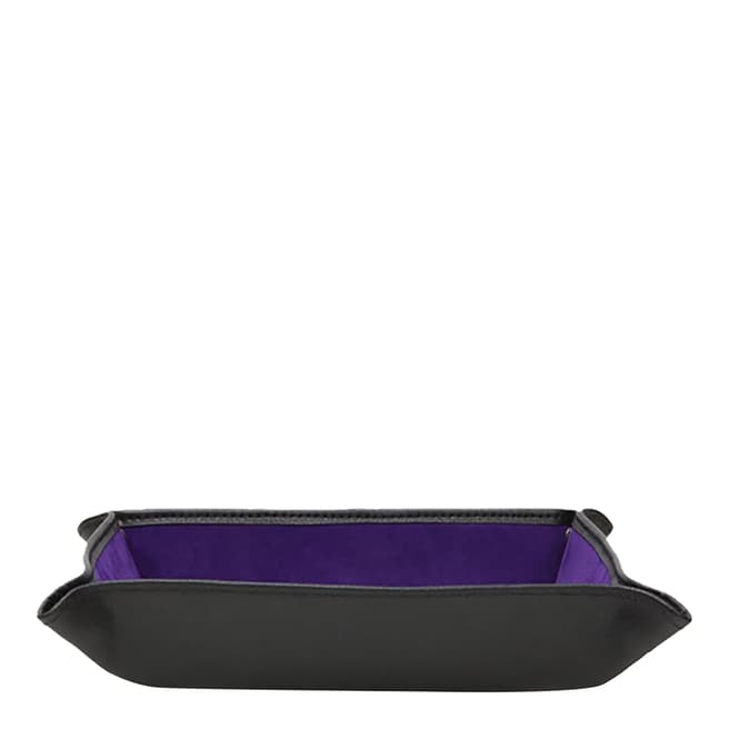 WOLF Black/Purple Wolf Blake Leather Coin Tray