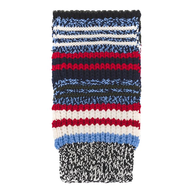 Sonia Rykiel Baby Blue Striped Cable Knit Scarf