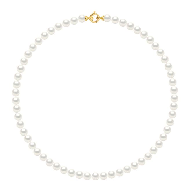 Atelier Pearls Yellow Gold/Natural White Row Of Freshwater Pearl Necklace