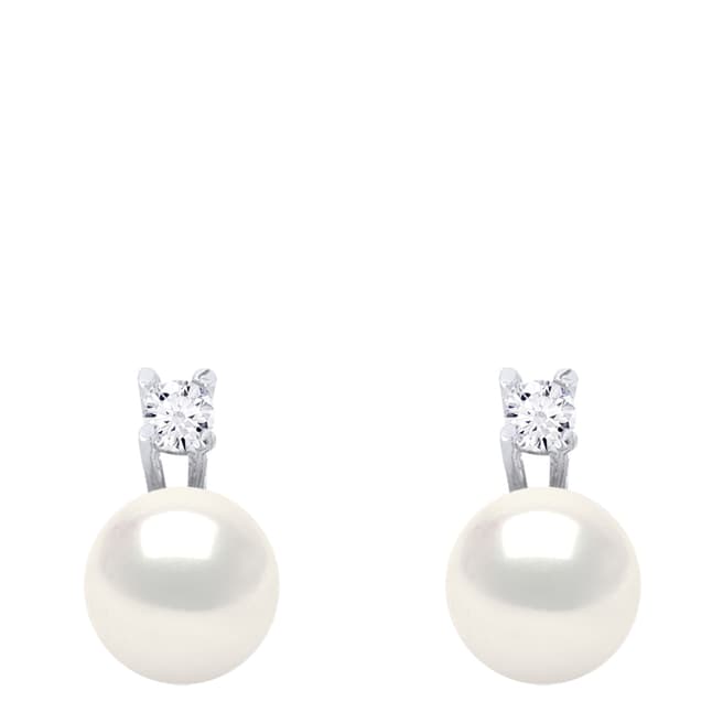 Atelier Pearls Silver/Natural White Freshwater Pearl Earrings