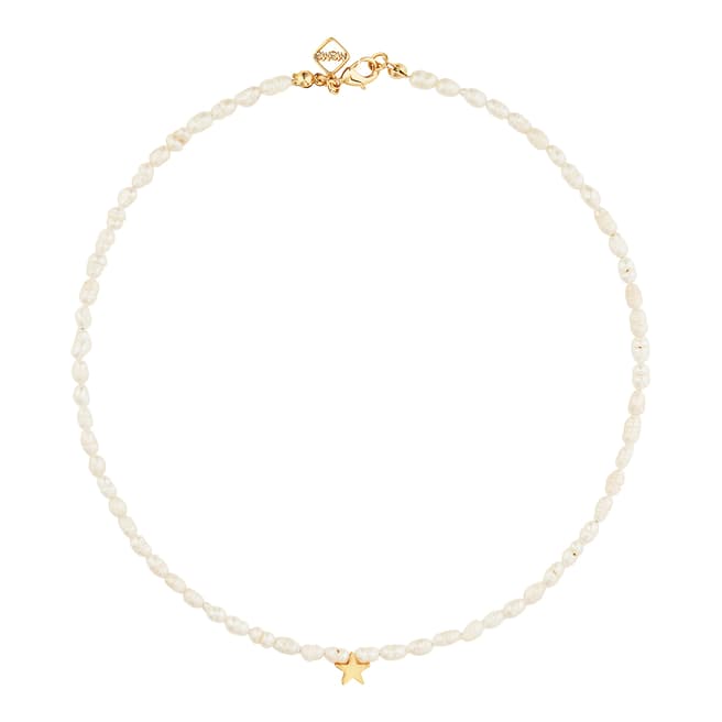 MeMe London 18K Gold Pearly Star Necklace