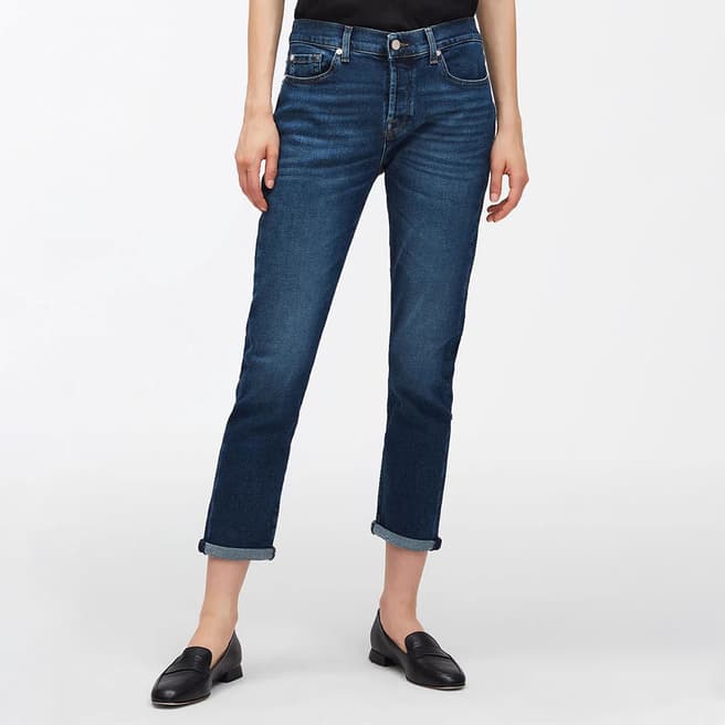 7 For All Mankind Dark Blue Asher Stretch Jeans