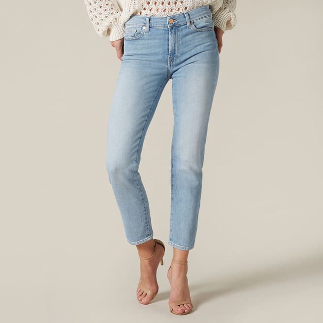 7 For All Mankind Light Blue Stretch Roxanne Jeans