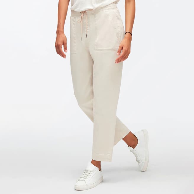 7 For All Mankind Almond Cotton Blend Utility Joggers