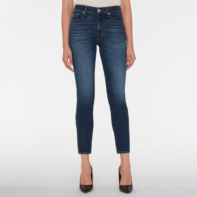 7 For All Mankind Dark Blue Stretch Roxanne Jeans