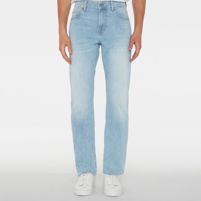 7 For All Mankind Pale Blue Stretch Tek Stretch Jeans