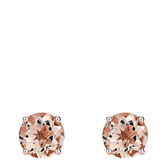 Liv Oliver 18K Rose Gold Champagne Stud Earrings