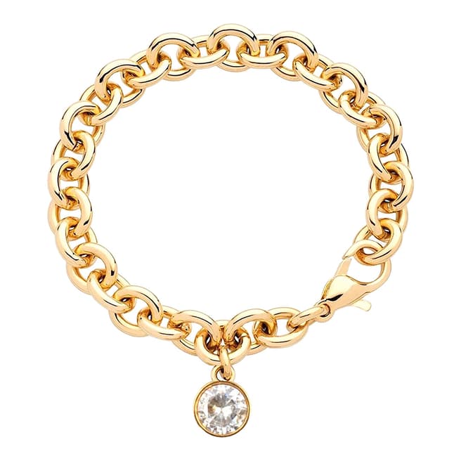Liv Oliver 18K Gold Chunky Charm Bracelet