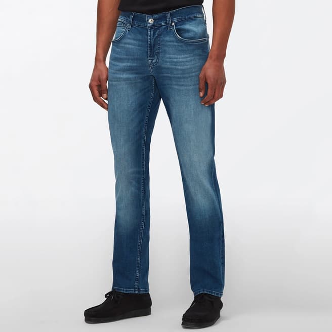 7 For All Mankind Blue Wash Slimmy Comfort Stretch Jeans