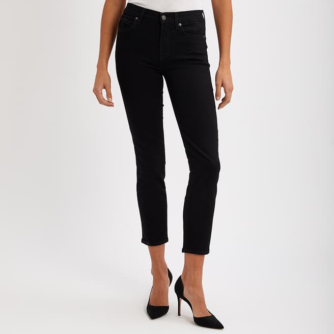 7 For All Mankind Black Roxanne Ankle Stretch Jeans